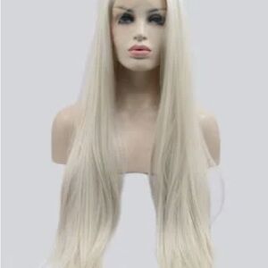 Synthetic Luxurious Platinum Blonde Wig for Women